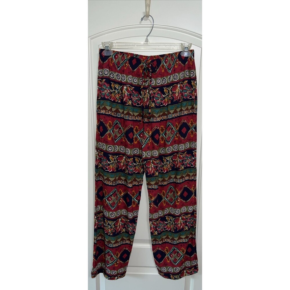 VTG Jantzen Women’s Multi Color Abstract Geometric Tribal Print Pants, Size 16